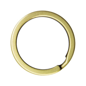 Key Rings, Antique Brass 1 1|8 Flat, flat view