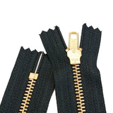 85-12.SLC.03.jpg 18" Finished Zipper - Black/Brass Image
