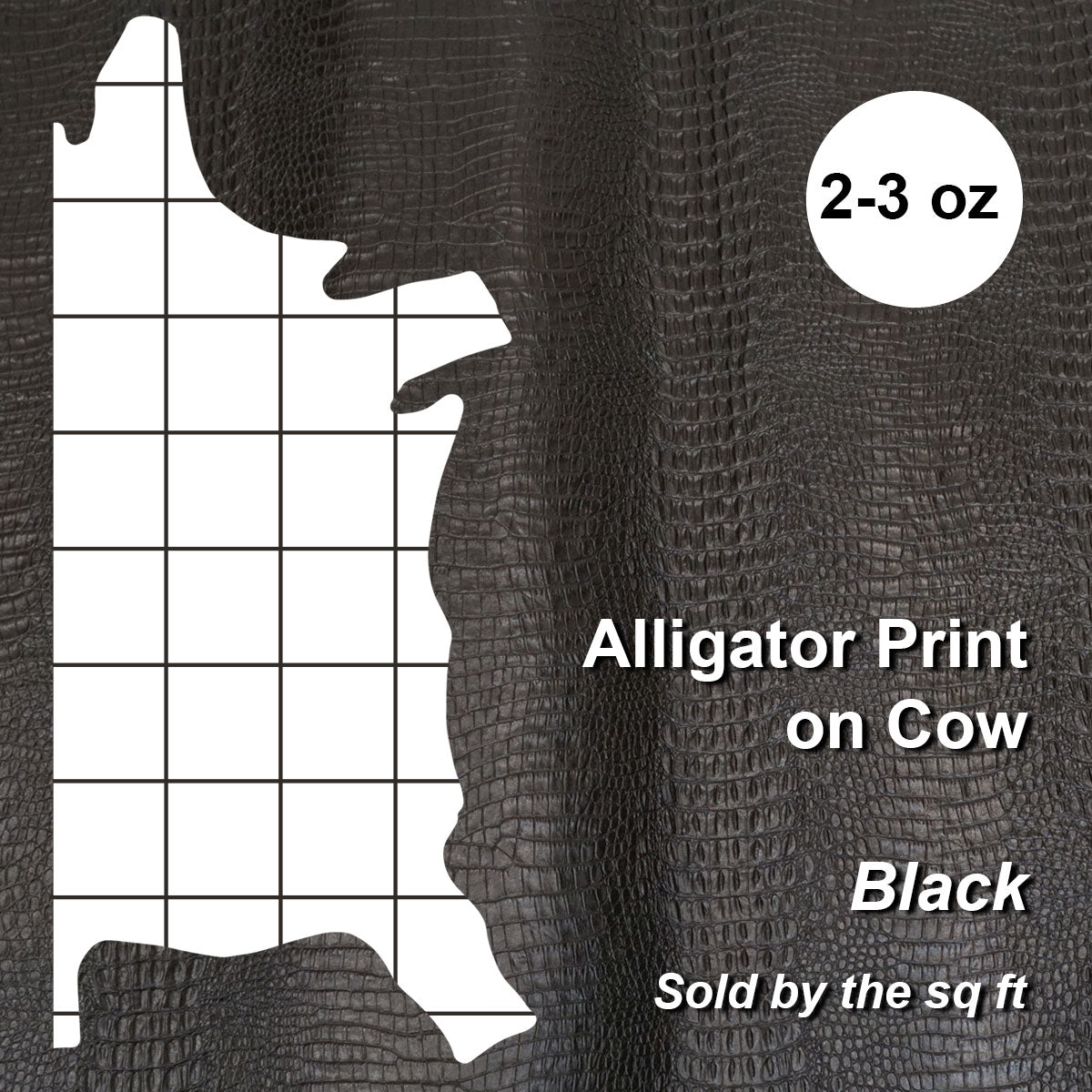 371-17901.SLC.4.jpg Embossed Gator on Cow - Black Image