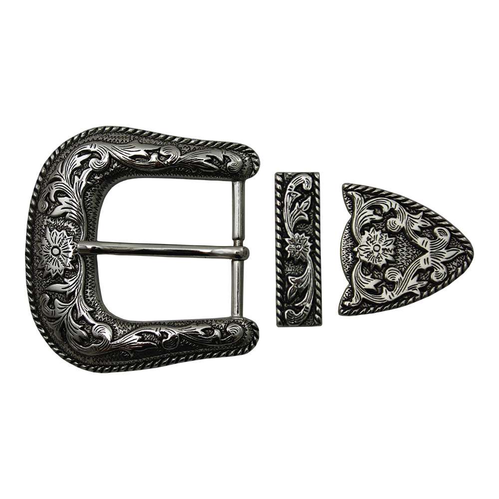 4-188100.SLC.jpg 1 ½" Victoria Buckle Set - Antique Silver Plate Image