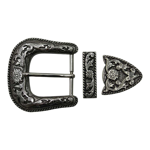 4-188100.SLC.jpg 1 ½" Victoria Buckle Set - Antique Silver Plate Image