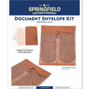 Document Envelope Kit, Veg Tan Panel
