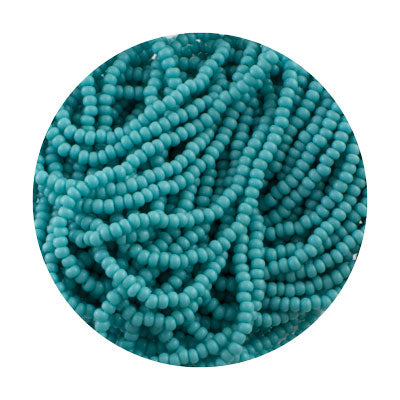 26110238.SLC.jpg 11/0 Seed Beads - Opaque Turquoise Green 22g Image