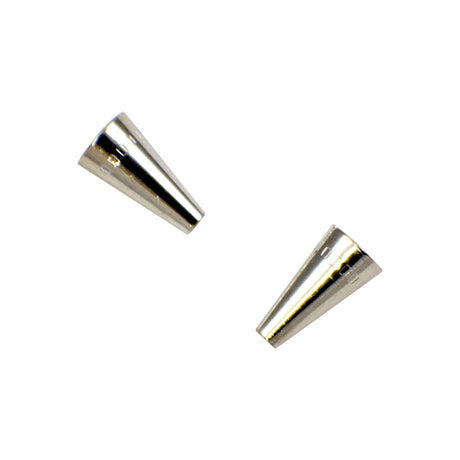 222-303012.SLC.jpg Pair of ¾" End Cap Cones - Silver Plate Image