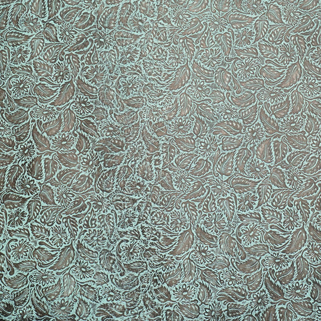 DFL.Turquoise Brown.03.jpg Daisy Floral Embossed Cow Image