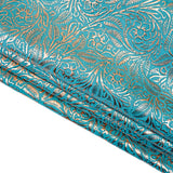 MFC.Rose Gold on Turquoise.02.jpg Metallic Floral Cow Sides Image
