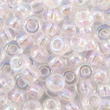 6/0 Seed Beads - Transparent Pale Pink AB 20g