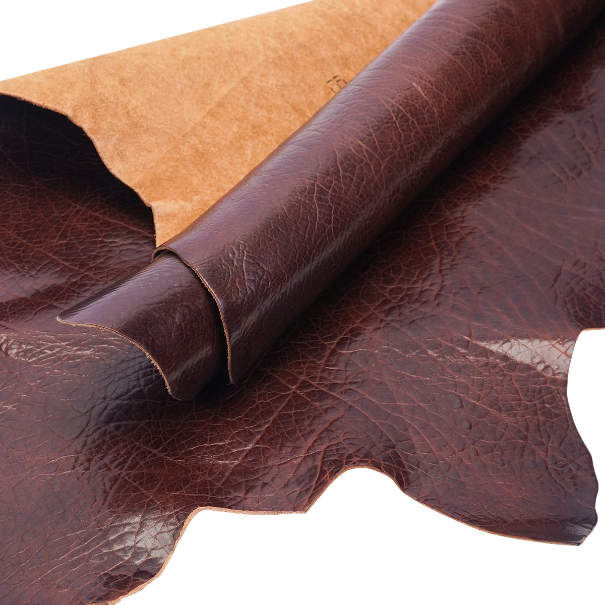 SGBDS.Glazed Brown.02.jpg Shrunken Grain Buffalo Double Shoulders Image