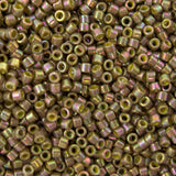 Delica Bead - Olive Opaque AB Gold Luster DB133