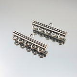 26mm 5 Strand Dots Link - Silver Plate