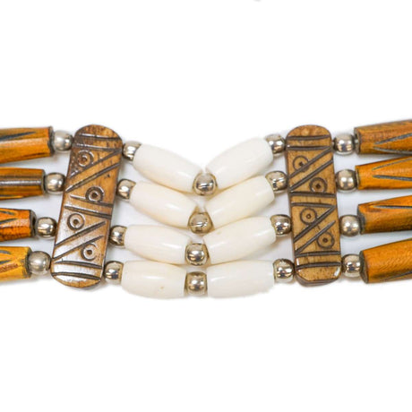 16-5460.SLC.1.jpg Bone Choker - Amber & White Image