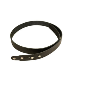 Hermann Oak Belt Blanks, Black 48-55 Inch With Snaps