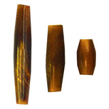 1" Hair Pipe Beads - Amber 100pk