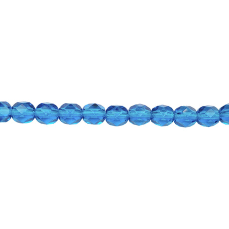 339-78.SLC.1.jpg 6mm Capri Blue Bead Strand - Firepolished Image