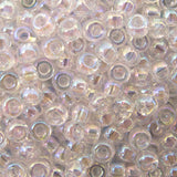 8/0 Seed Beads - Transparent Pale Pink AB 22g