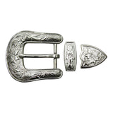 1" Durango Buckle Set - Silver Plate