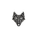 Antique Nickel Viking Wolf Screw Back Concho