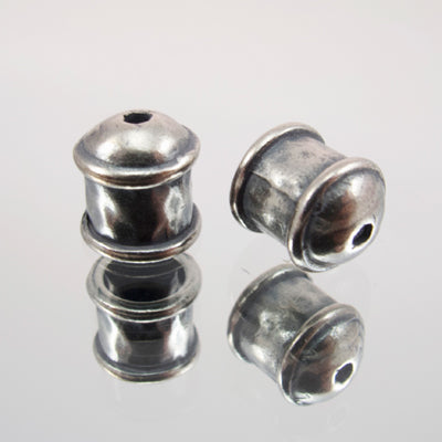 45-515912.SLC.jpg 6mm Hammered Bead Cap - Antique Silver Plate Image