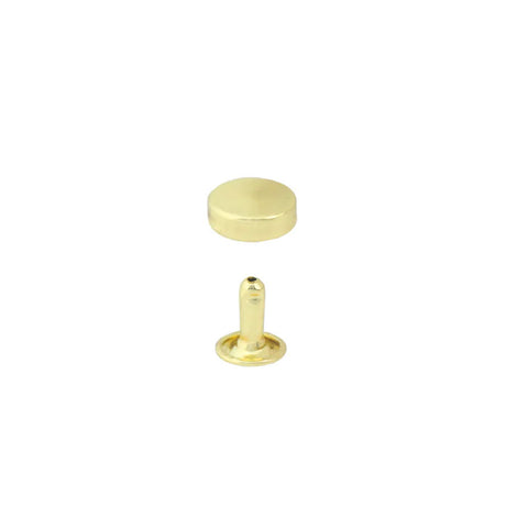 RFR.Brass Plated.11mm.01.jpg Raised Flat Rivets - 100 Pack Image