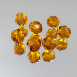 8mm Dark Topaz Bead Strand - Firepolished