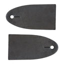 Black Leather Shape - Strap End Tabs