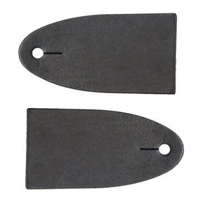 Black Leather Shape - Strap End Tabs