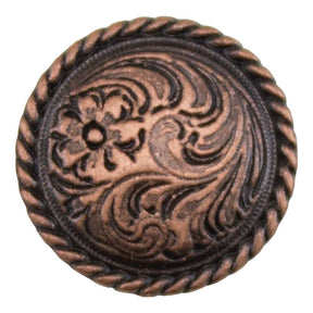 3/16" Rope Edge Screw Post - Antique Copper 10pk