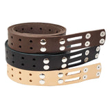 100-2029.SLC.3.jpg 1 1/2" Black Hermann Oak Double Hole Belt Blank w/ Snaps Image