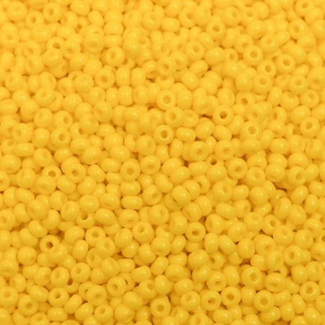 26-110146.SLC.1.jpg 11/0 Seed Beads - Opaque Yellow 22g Image