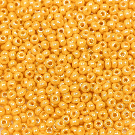 229-108.SLC.1.jpg Seed Beads 10/0 Luster Opaque Yellow - 20g Image
