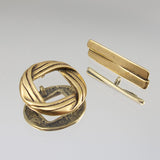 16mm BasketWeave Toggle - Gold Plate