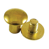 Ten pack of quarter inch screw post in solid brass