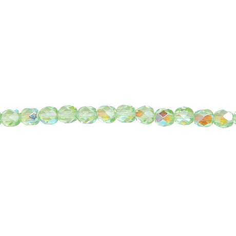 339-88.SLC.1.jpg 6mm Peridot AB Bead Strand - Firepolished Image