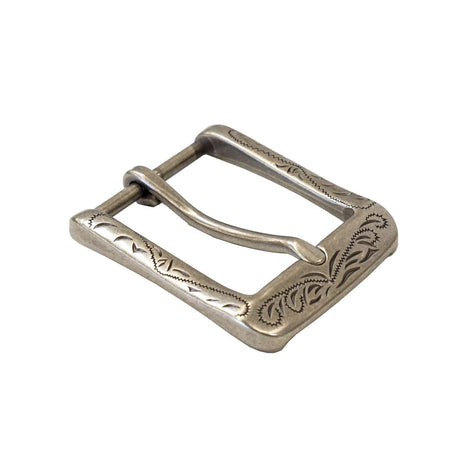 378-3205.SLC.2.jpg 1 ¼" Rounded Engraved Buckle - Antique Nickel Image