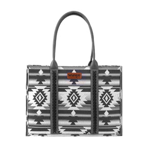 Black Wrangler Wide Canvas Tote