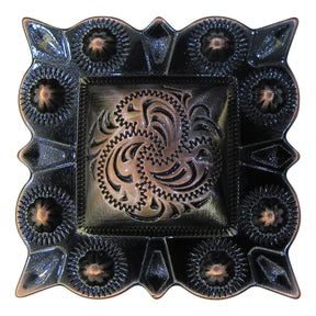 1" Square Berry Concho - Copper