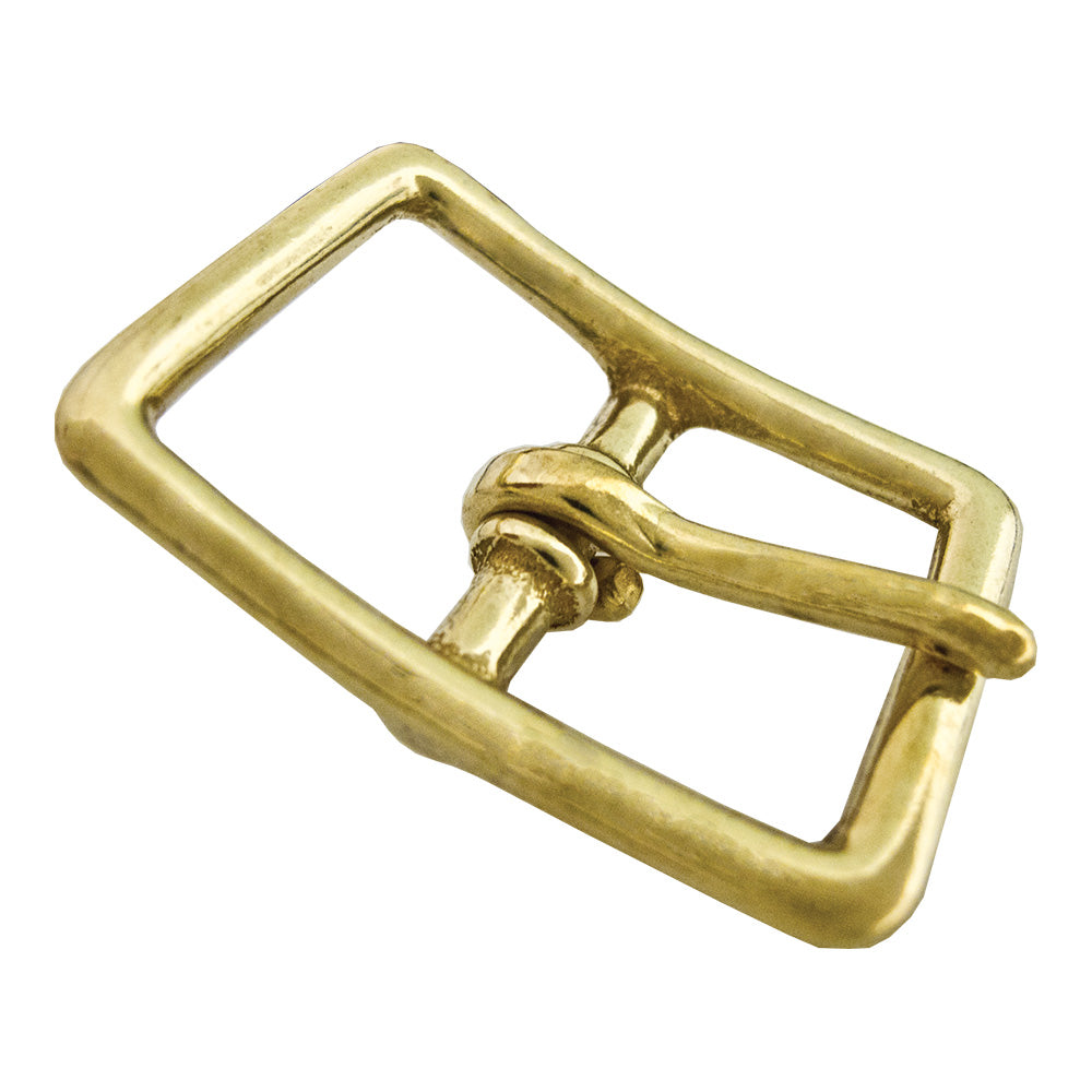 4-150400.SLC.jpg ¾" Center Bar Buckle Old 121 - Solid Brass Image