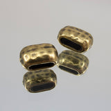 Antique Gold Plate Hammered Spacer - 2pk