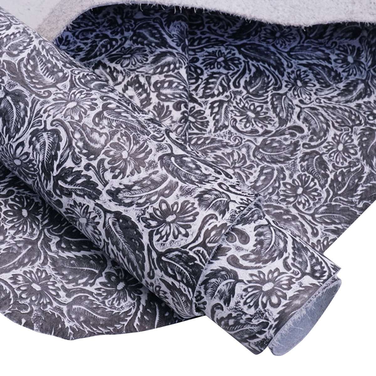 DFL.White and Black.02.jpg Daisy Floral Embossed Cow Image