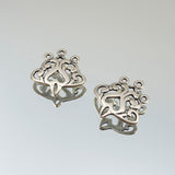 16mm 3 Strand Flames Link - Silver Plate