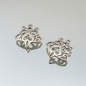 16mm 3 Strand Flames Link - Silver Plate