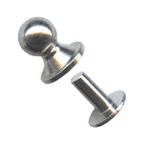 Sam Browne Button Stud - Nickel Plate