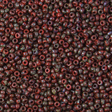 11/0 Seed Beads - Picasso Red Garnet Matte 22g