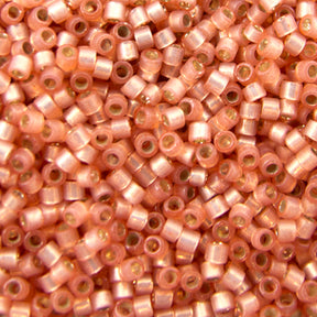 Delica Bead - Silver Lined Peach Alabaster Dyed DB622