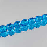 10mm Firepolish Strand - Aqua