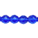 12mm Firepolish Strand - Sapphire