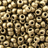 8/0 Seed Beads - Matte Metallic Gold 22g