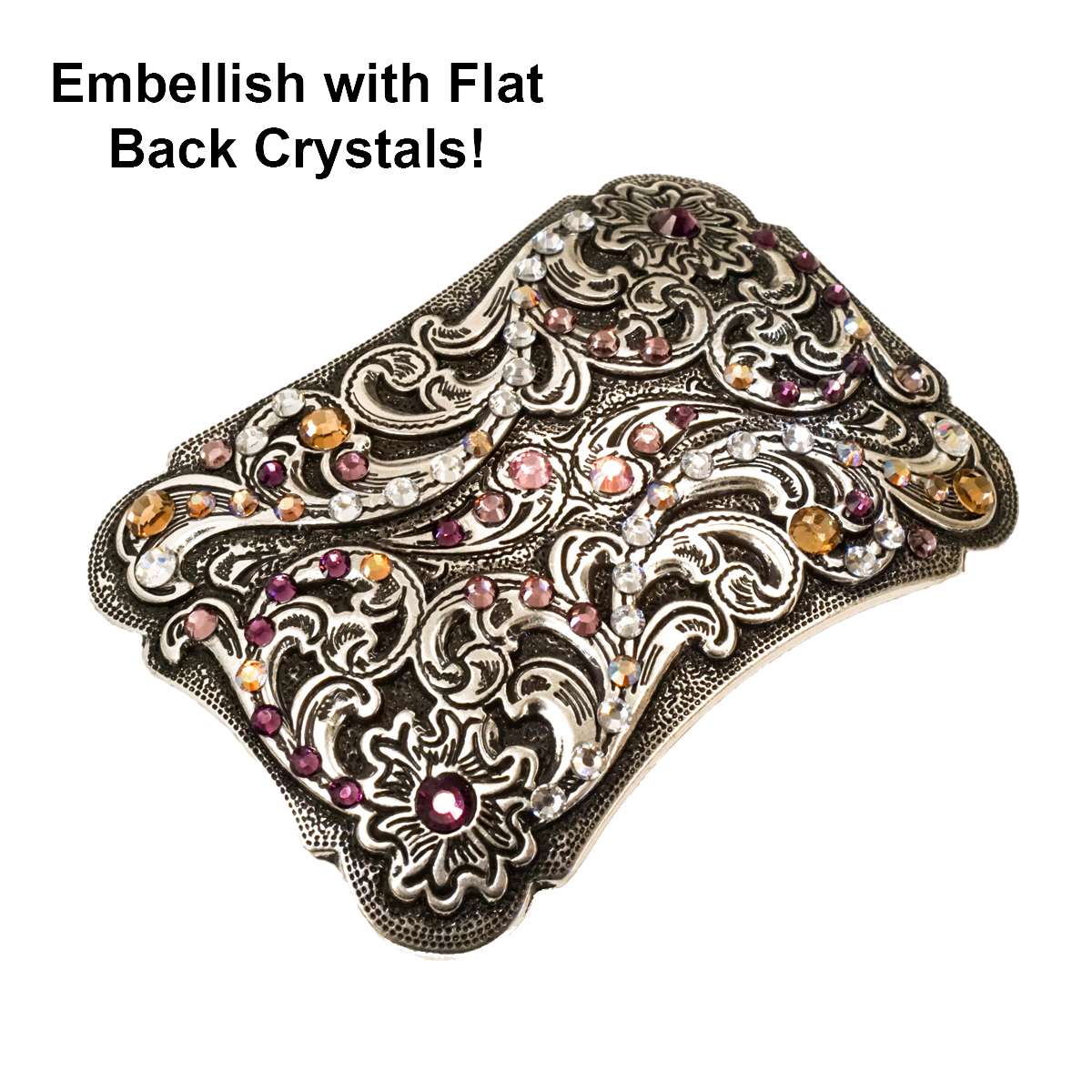 378-817.SLC.3.jpg Floral Engraved Trophy Buckle Image