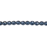 8mm Montana Blue Bead Strands - Firepolished