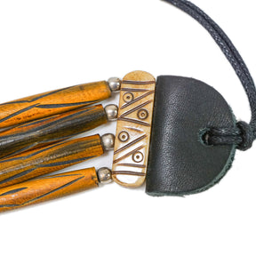 Bone Choker - Amber & White